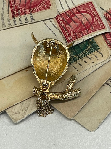 Avon Google Eye Owl Brooch Bloomers and Frocks